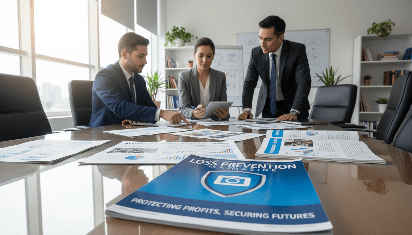 LP Magazine print edition and digital subscription displayed on desk with asset protection professionals reviewing articles